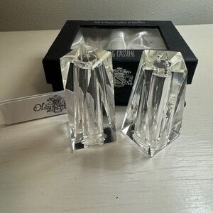Oleg Cassini Crystal salt & pepper set New